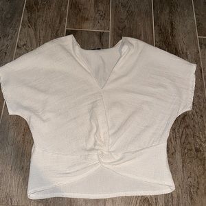 Zara white top with twist